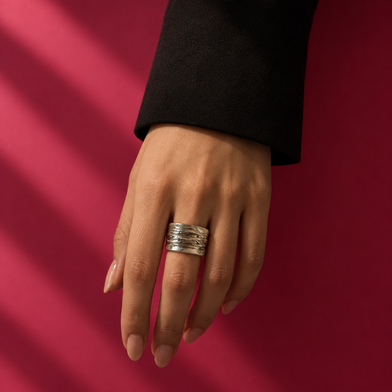 Textured Artisan Wide Band