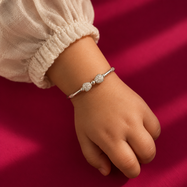 Newborn 999 Silver Baby Bracelet Set