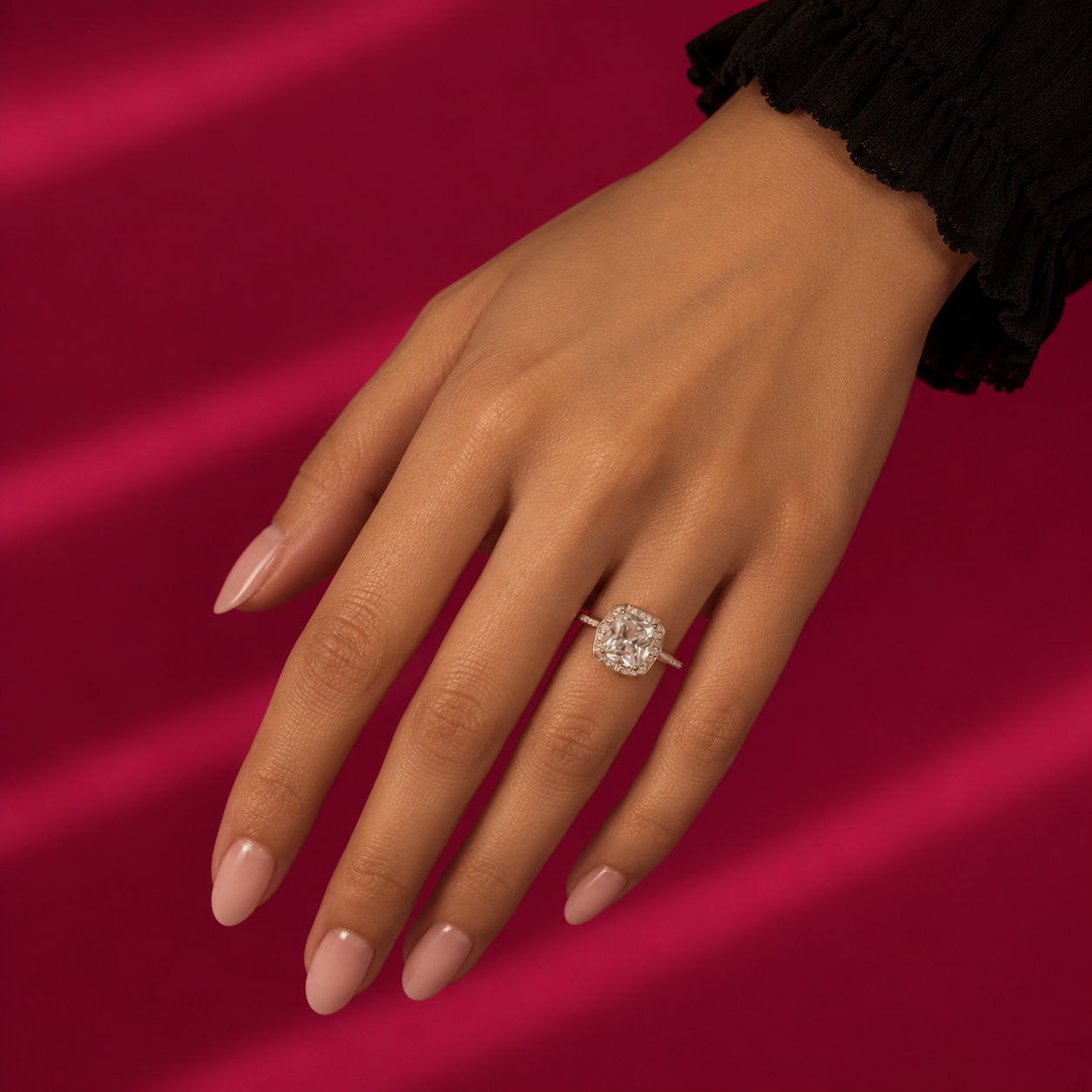Radiant Pavé Solitaire