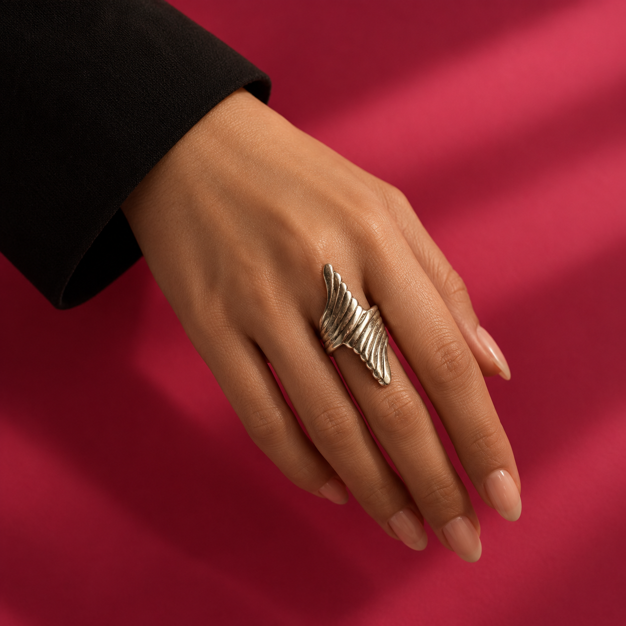 Fluted Wave Sculptural Ring