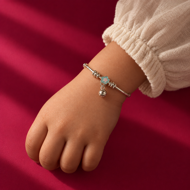 Newborn 999 Silver Baby Bracelet Set